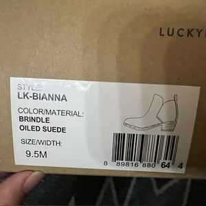 Grey suede lucky brand ankle boots